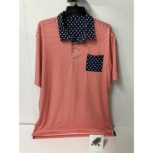 Southern Proper Old Glory Performance Polo American Flag Men’s Size Large
